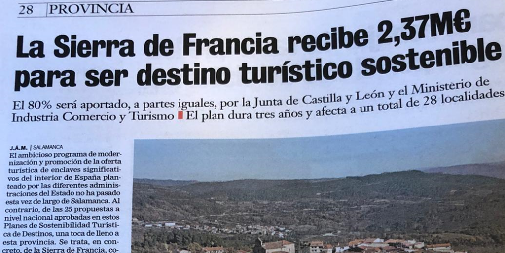 Sierrra de Francia contará con Plan de Sostenibilidad Turística
